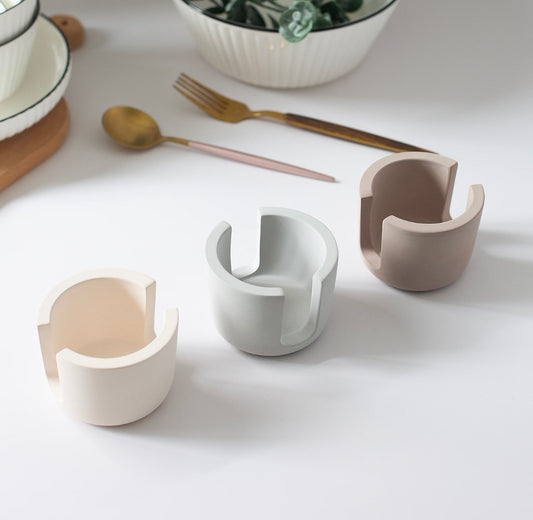 Diatomite Sponge Holder (Mauve, Grey, or Bone)