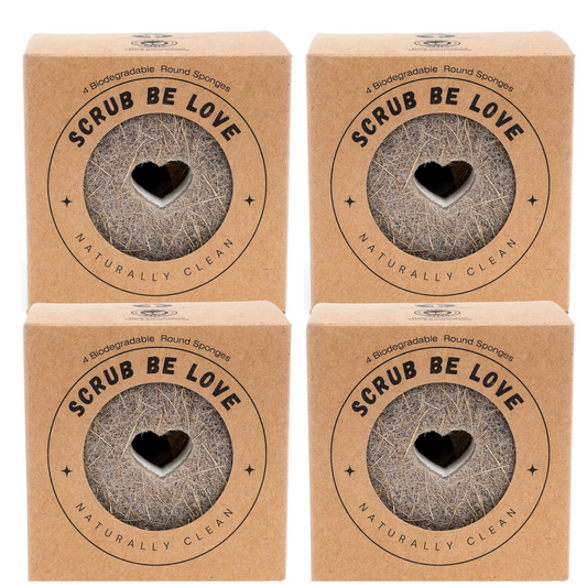 Bundle & Save BIG!— 16pk Round Heart Sponges (4 x 4-Packs)