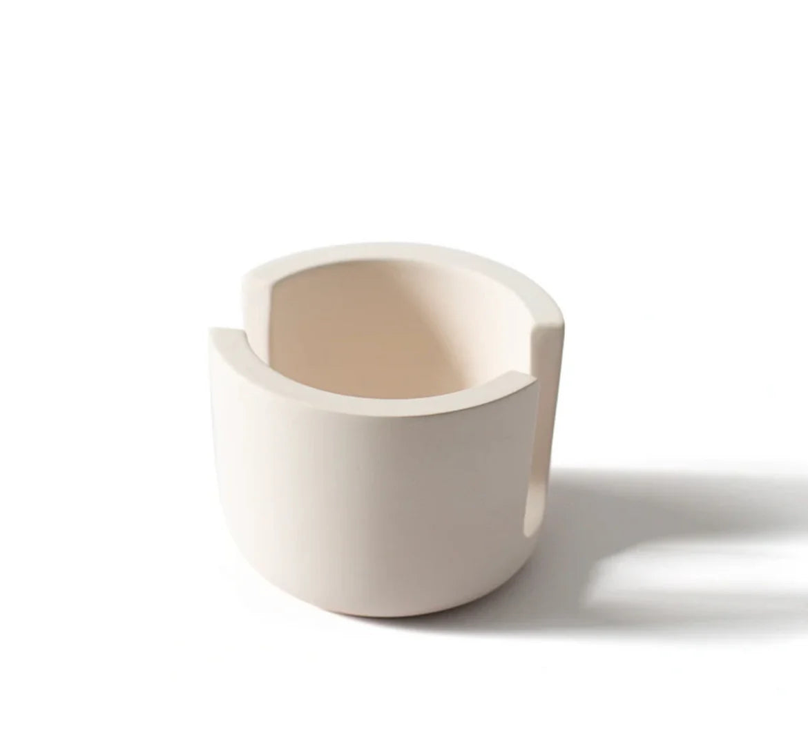 Bone diatomite sponge holder on a white background