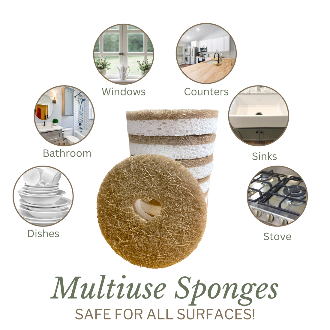 Bundle & Save BIG!— 16pk Round Heart Sponges (4 x 4-Packs)