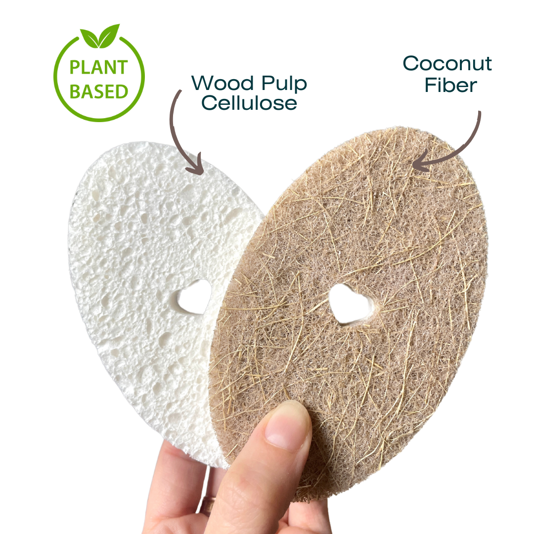 Bundle & Save! 4pk Oval Heart Sponges + Diatomite Sponge Holder