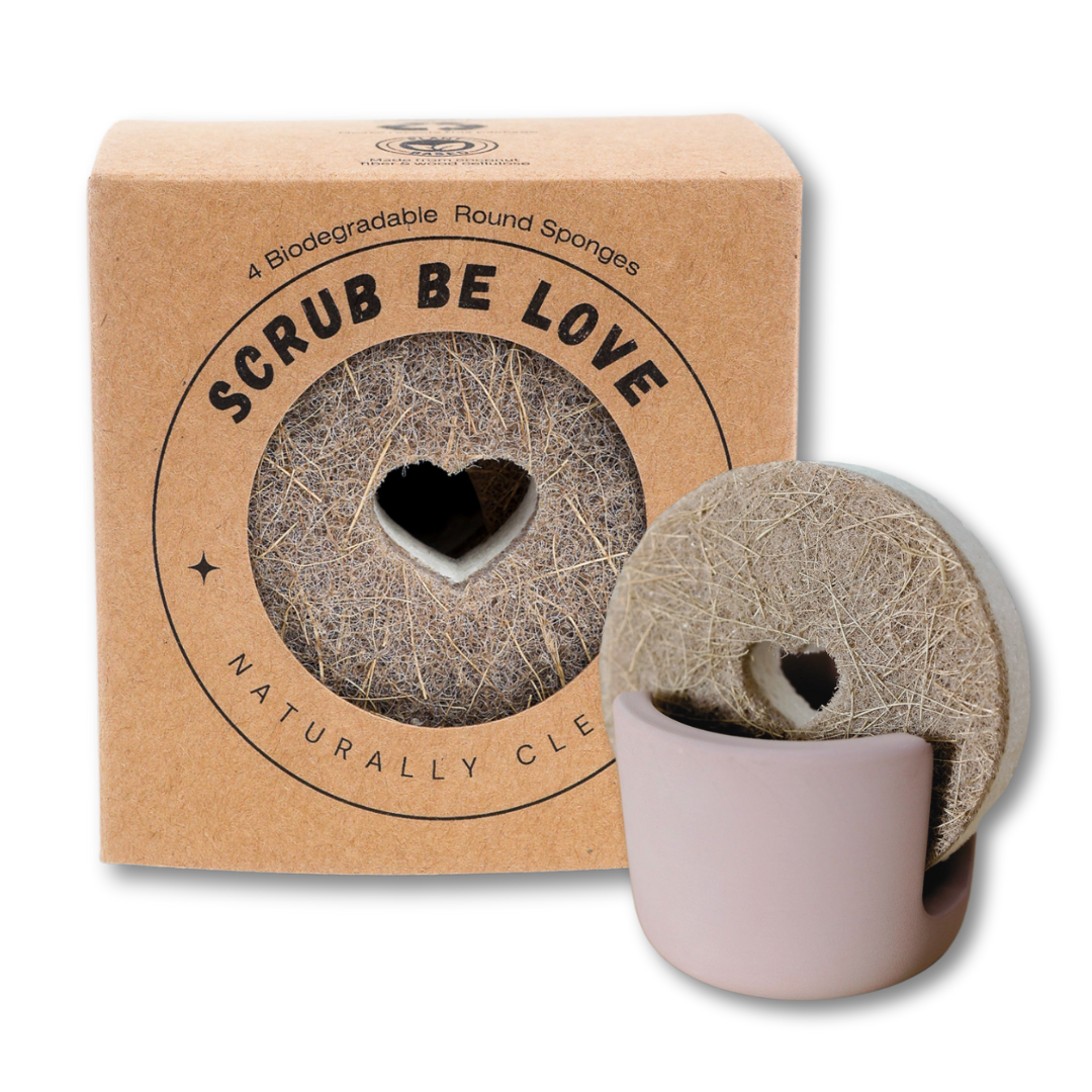 Bundle & Save! – 4 pk Round Heart + Diatomite Sponge Holder
