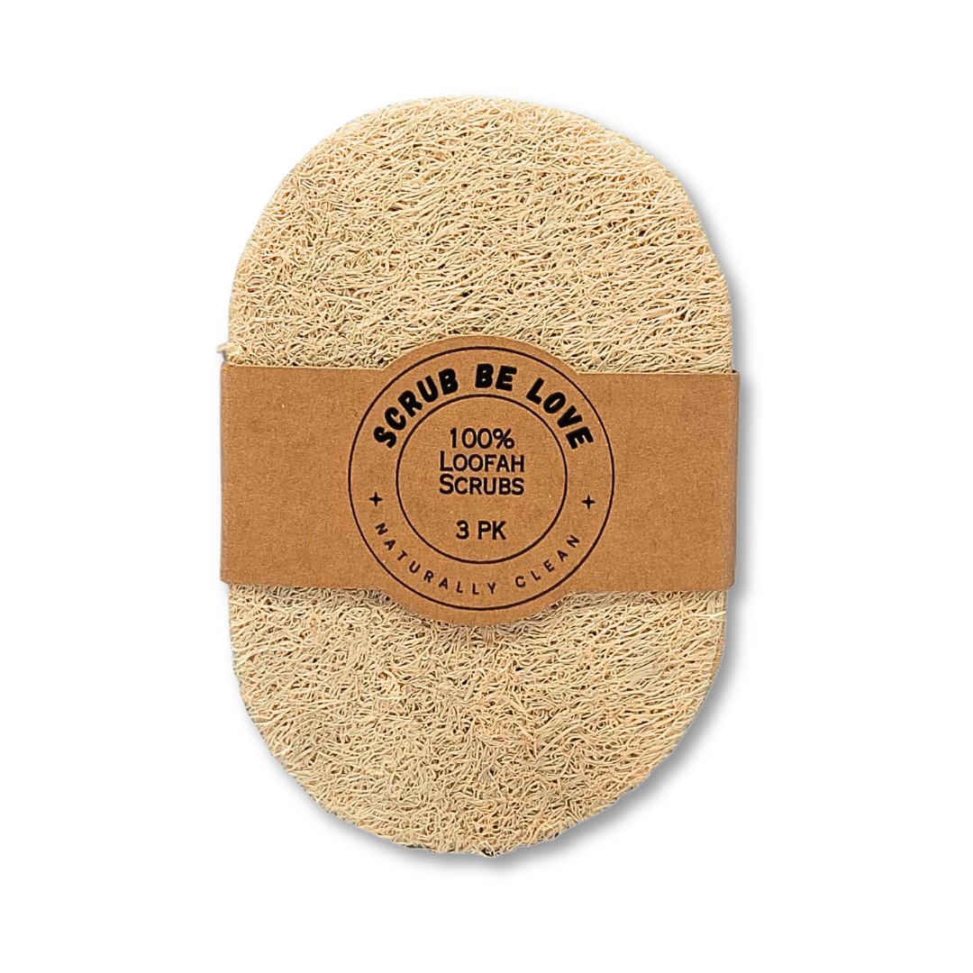 100% Plastic-Free, All Purpose Loofah Scrubbers- 3 pk