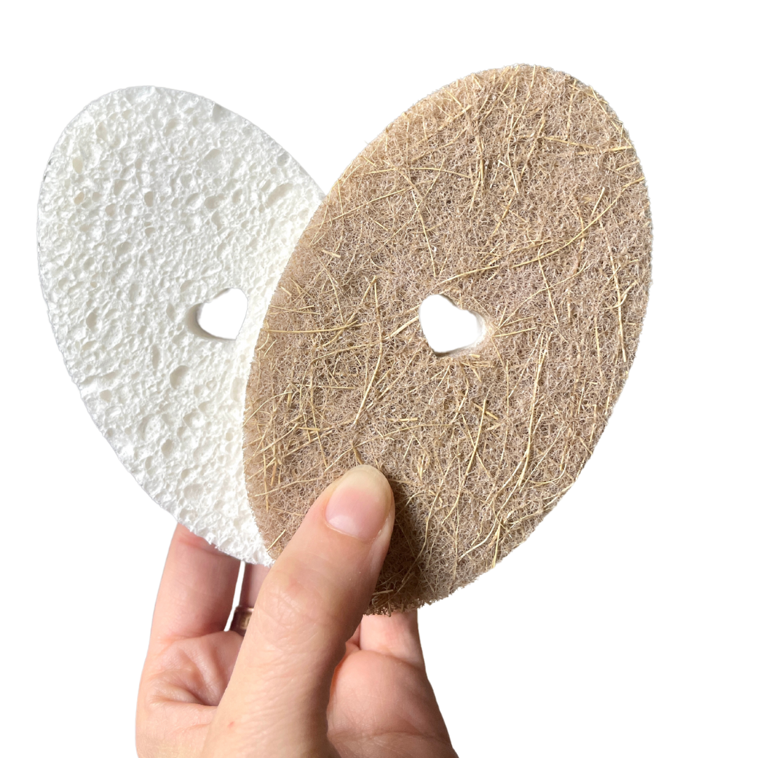 Scrub Be Love Sponges- Oval Heart Cut-Out Kitchen Sponge- Pack of 4