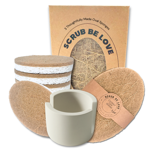Non-Toxic Kitchen Bundle – Non-toxic Dish Sponges & Scrub Pads + Sponge Holder
