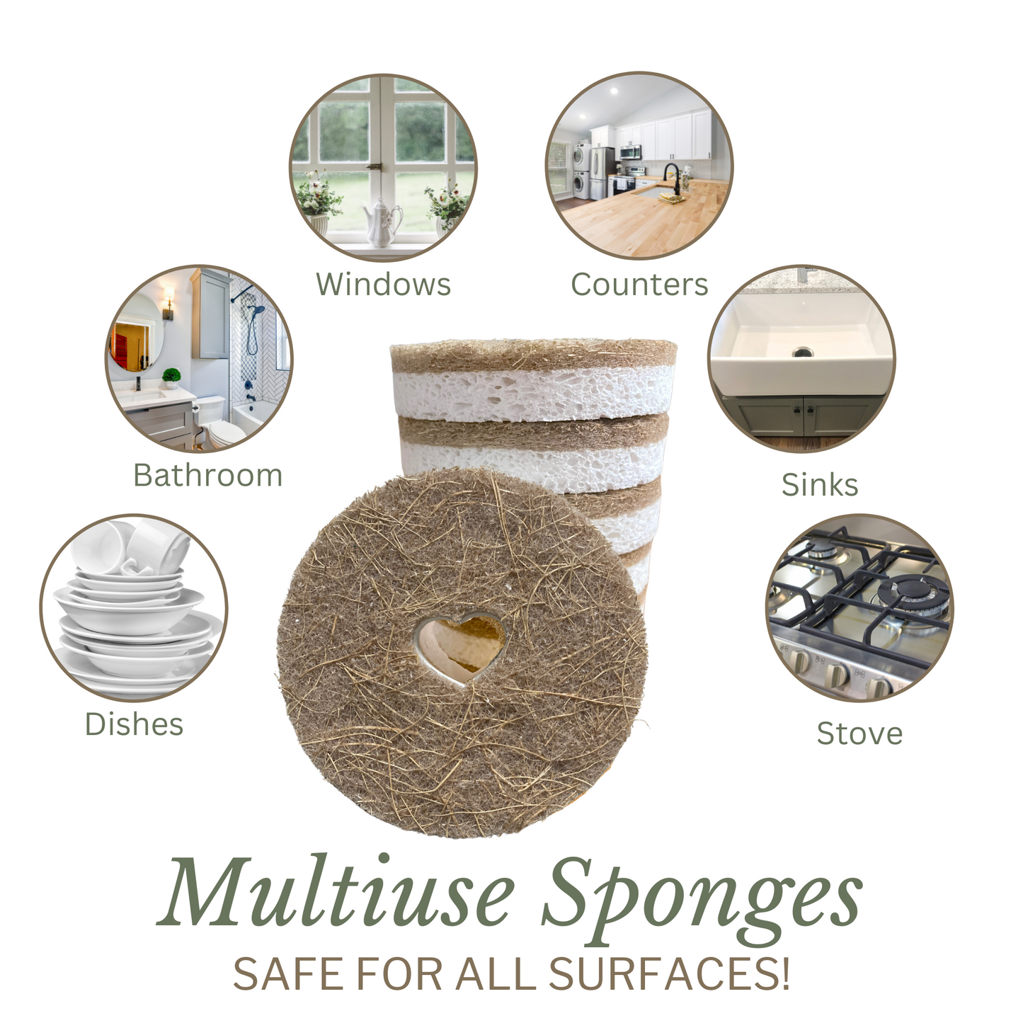 Oval Kitchen Sponge- Pack Of 8