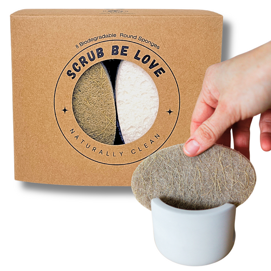 Bundle & Save- 6 Pk of Oval Sponges & Diatomite Sponge Holder